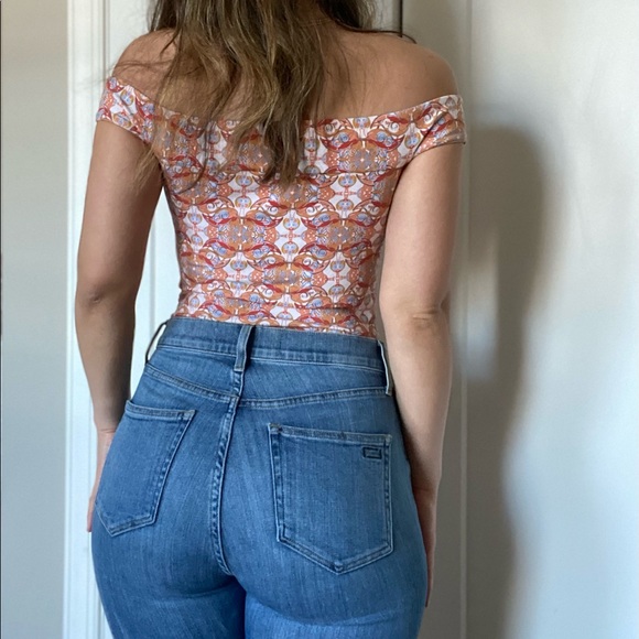 Free People Retro Off Shoulder Bodysuit (M) - Picture 2 of 7